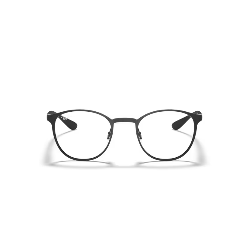 Front view of rayban optics frame #color_matte black