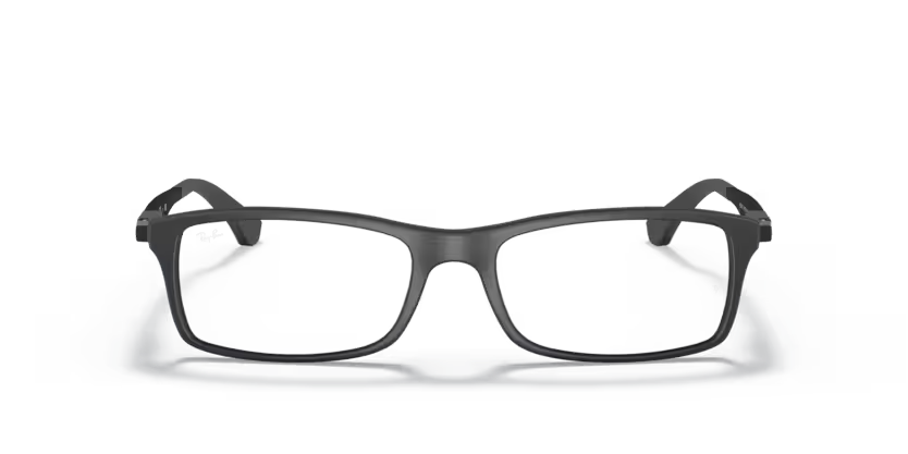 Front view of rayban optics frame #color_matte black