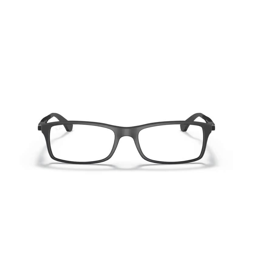 Front view of rayban optics frame #color_matte black