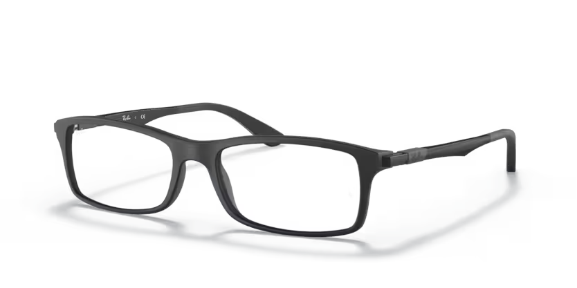 Side view of rayban optics frame #color_matte black