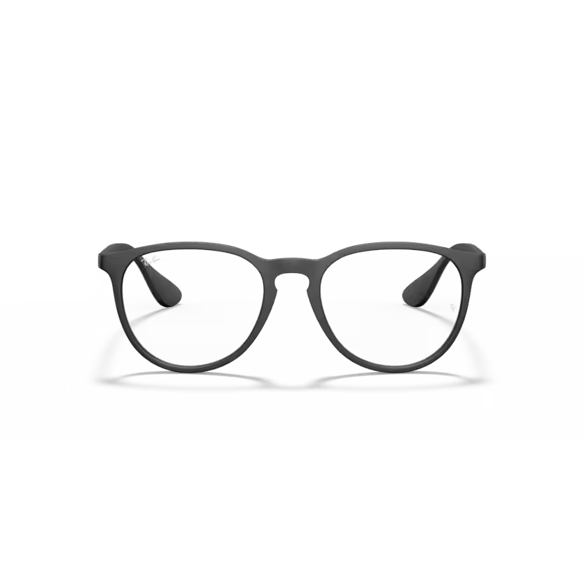 Front view of rayban erika optics frame #color_rubber black