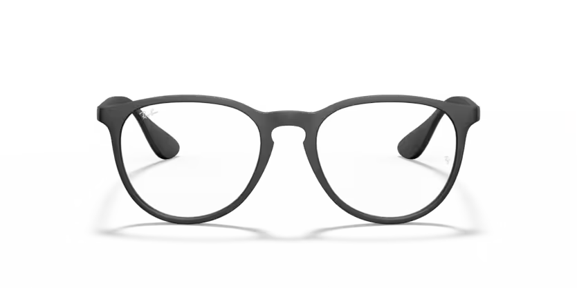 Front view of rayban erika optics frame #color_rubber black