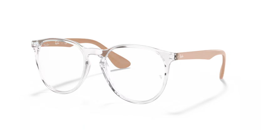 Side view of rayban erika optics frame #color_transparent