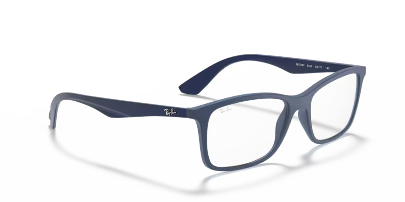 Right view of rayban optics frame #color_matte transparent blue