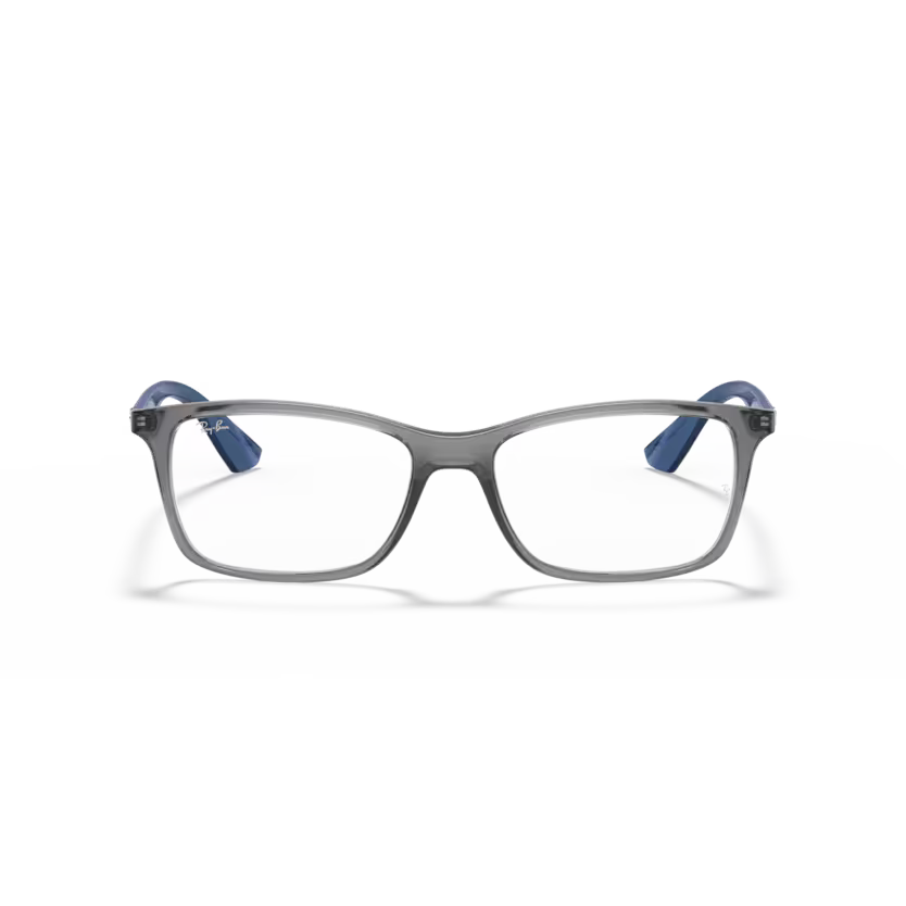 Front view of rayban optics frame #color_transparent grey