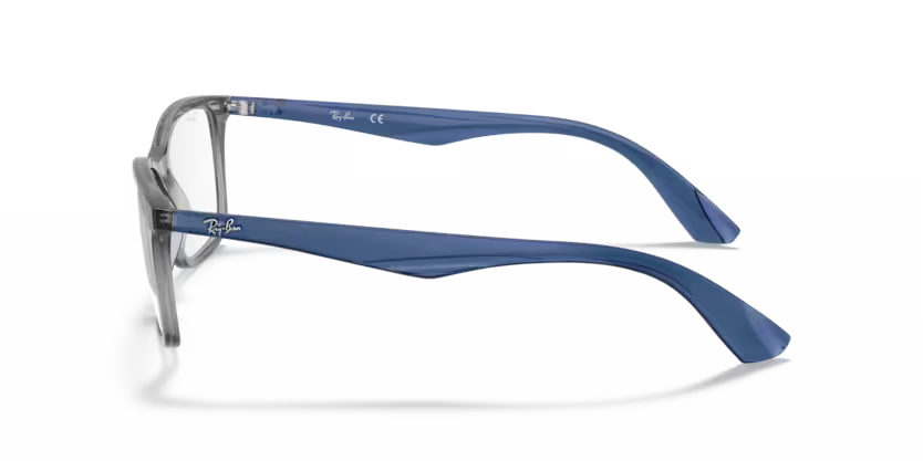 Left view of rayban optics frame #color_transparent grey