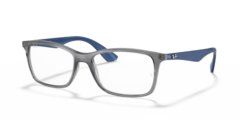 Side view of rayban optics frame #color_transparent grey