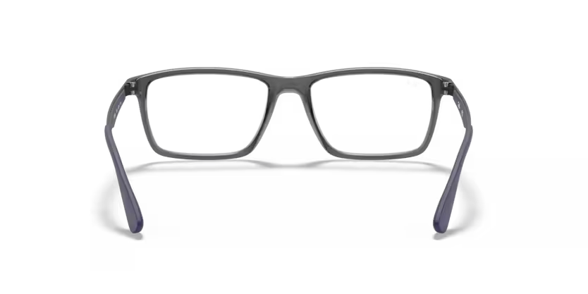 Back view of rayban optics frame #color_transparent grey