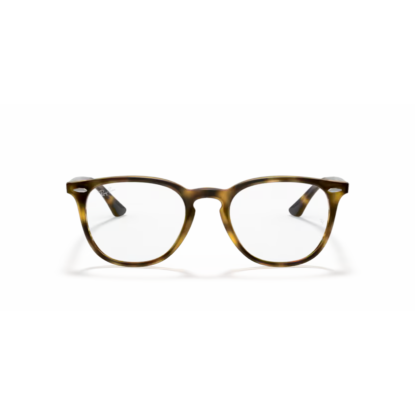 Front view of rayban optics frame #color_havana