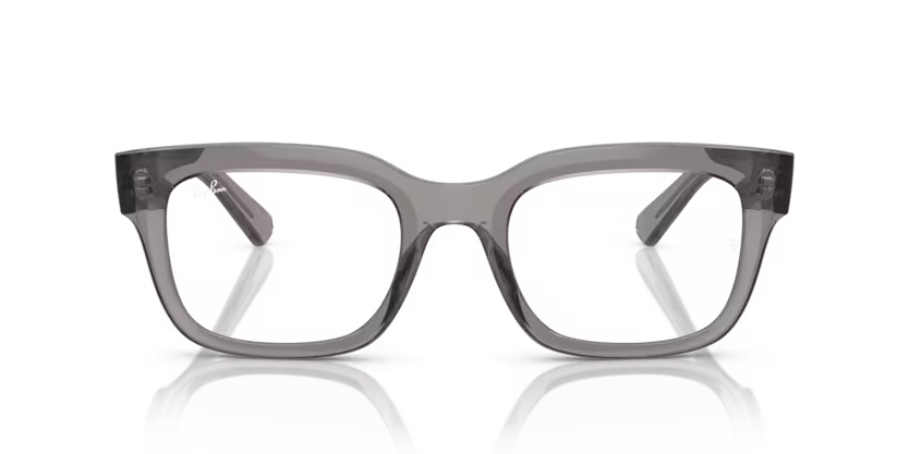 Front view of rayban chad optics frame #color_transparent grey