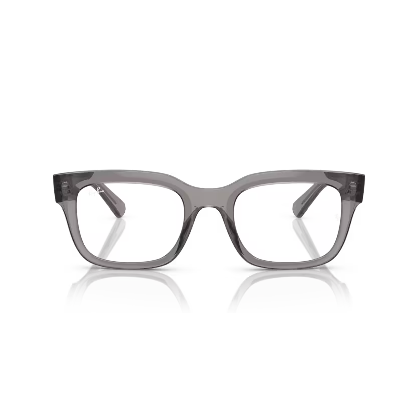 Front view of rayban chad optics frame #color_transparent grey