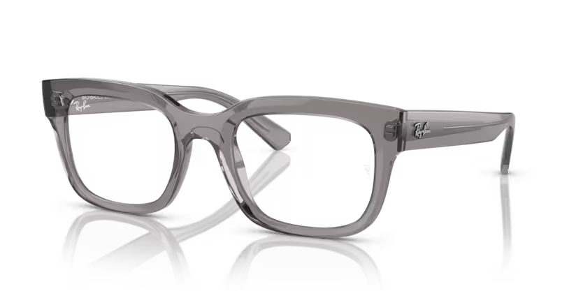 Side view of rayban chad optics frame #color_transparent grey