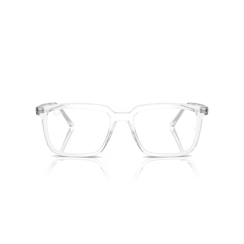 Front view of rayban alain optics frame #color_transparent