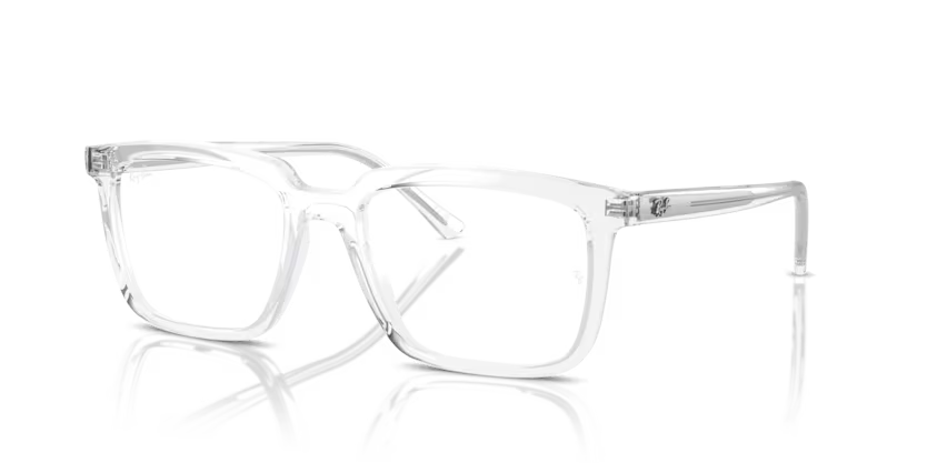 Side view of rayban alain optics frame #color_transparent