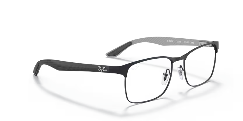 Right view of rayban optics frame #color_Matte black on gunmetal