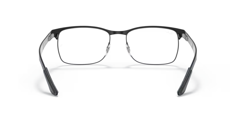 Back view of rayban optics frame #color_Matte black on gunmetal