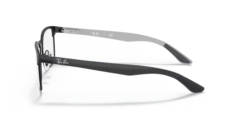 Left view of rayban optics frame #color_Matte black on gunmetal