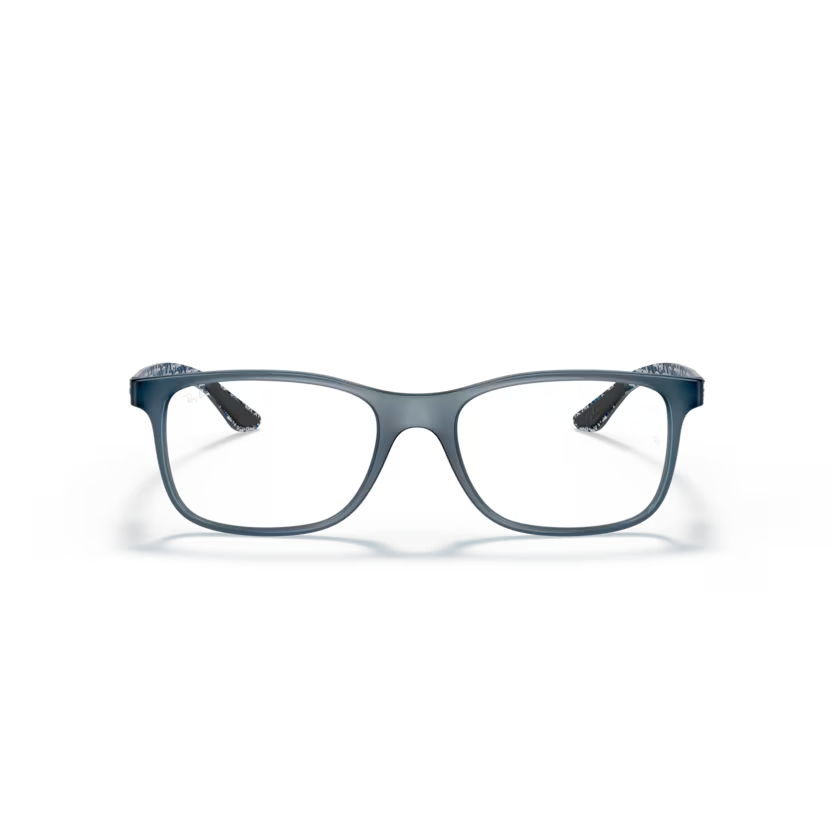 Front view of rayban optics frame #color_matte blue