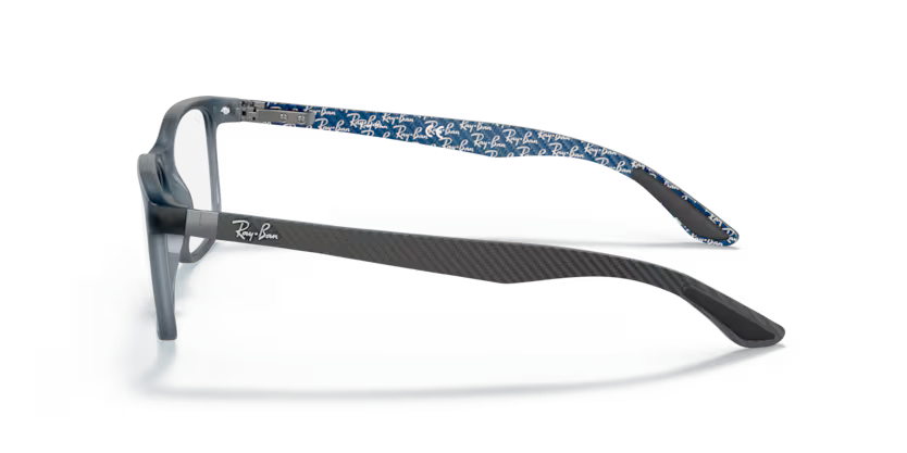 Left view of rayban optics frame #color_matte blue