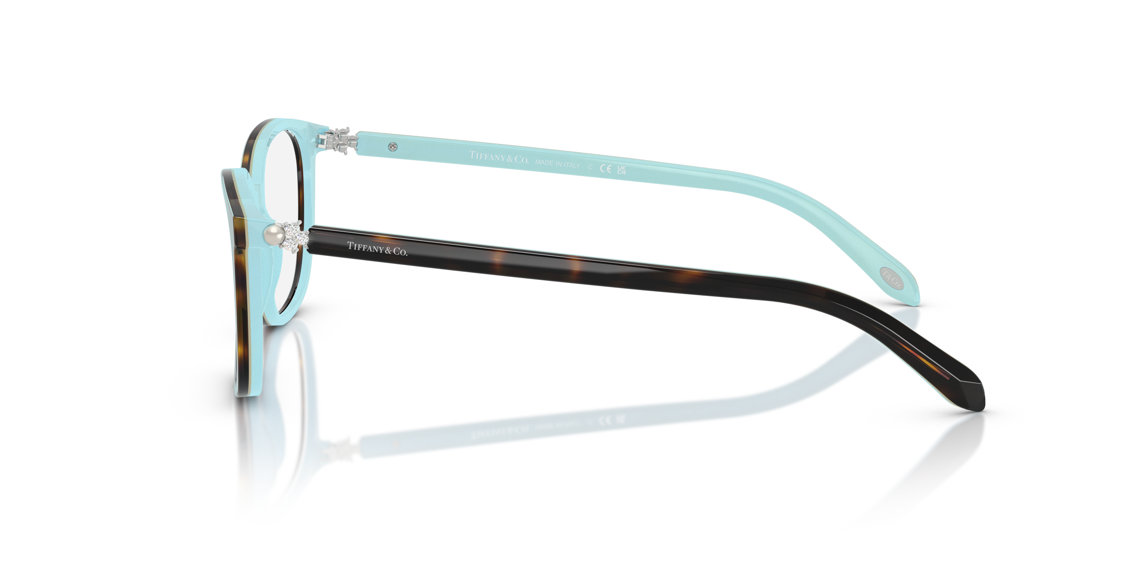 Left view of Tiffany 2109HB 1#color_Havana on tiffany blue