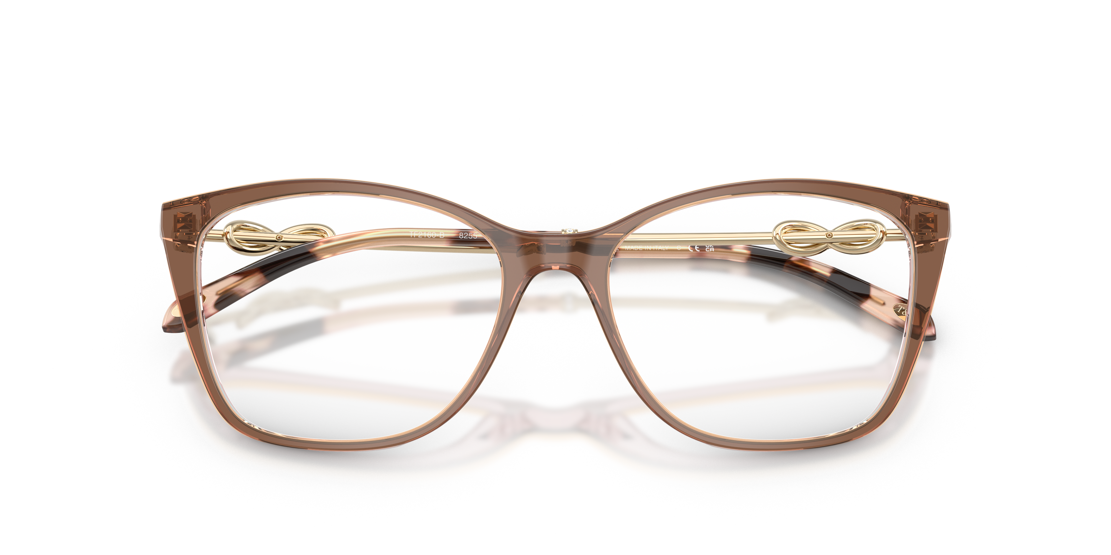 Folded view of Tiffany 2160B 1#color_Havana on tiffany blue