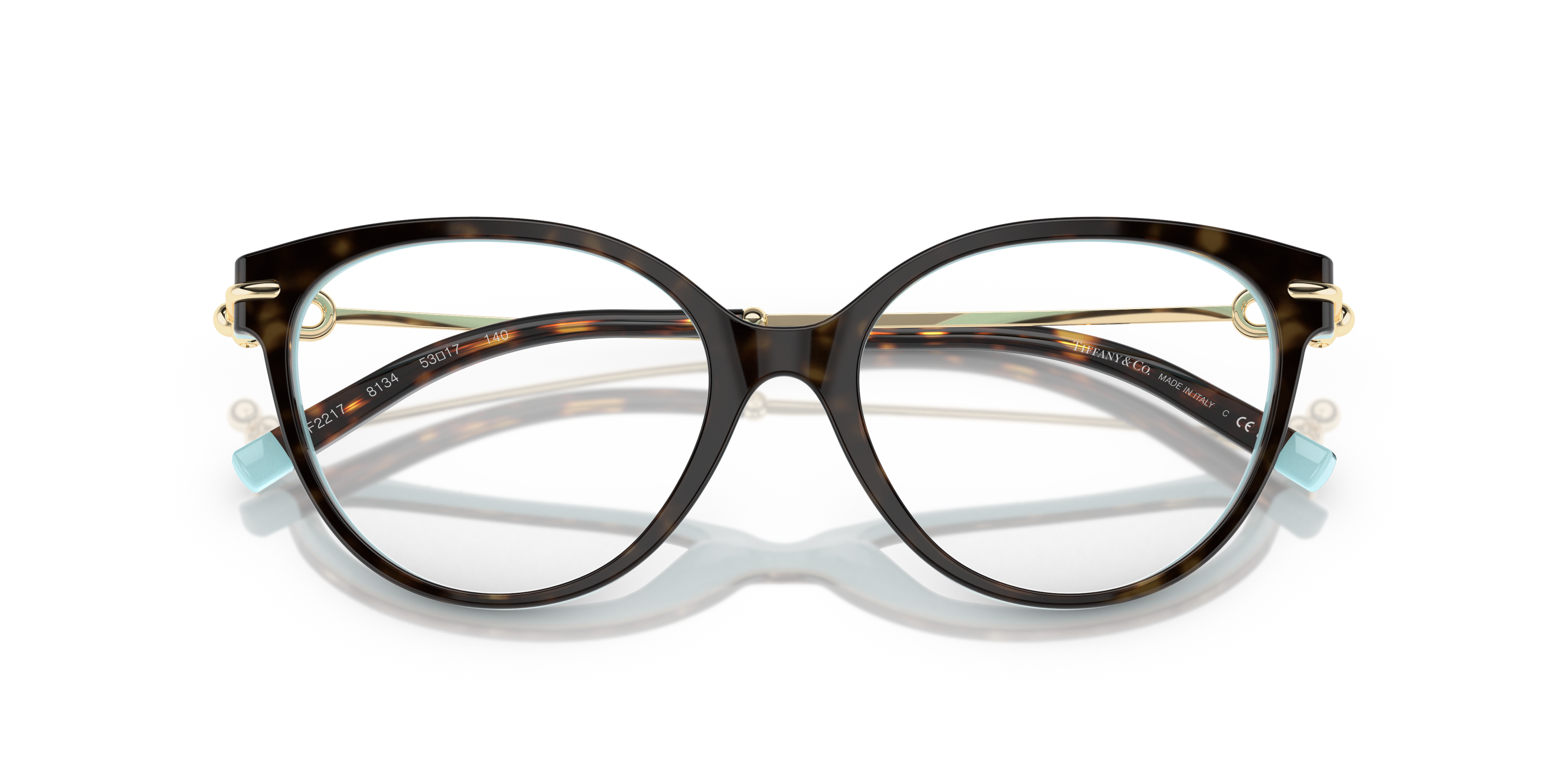 Folded view of Tiffany 2217 1#color_Havana on tiffany blue