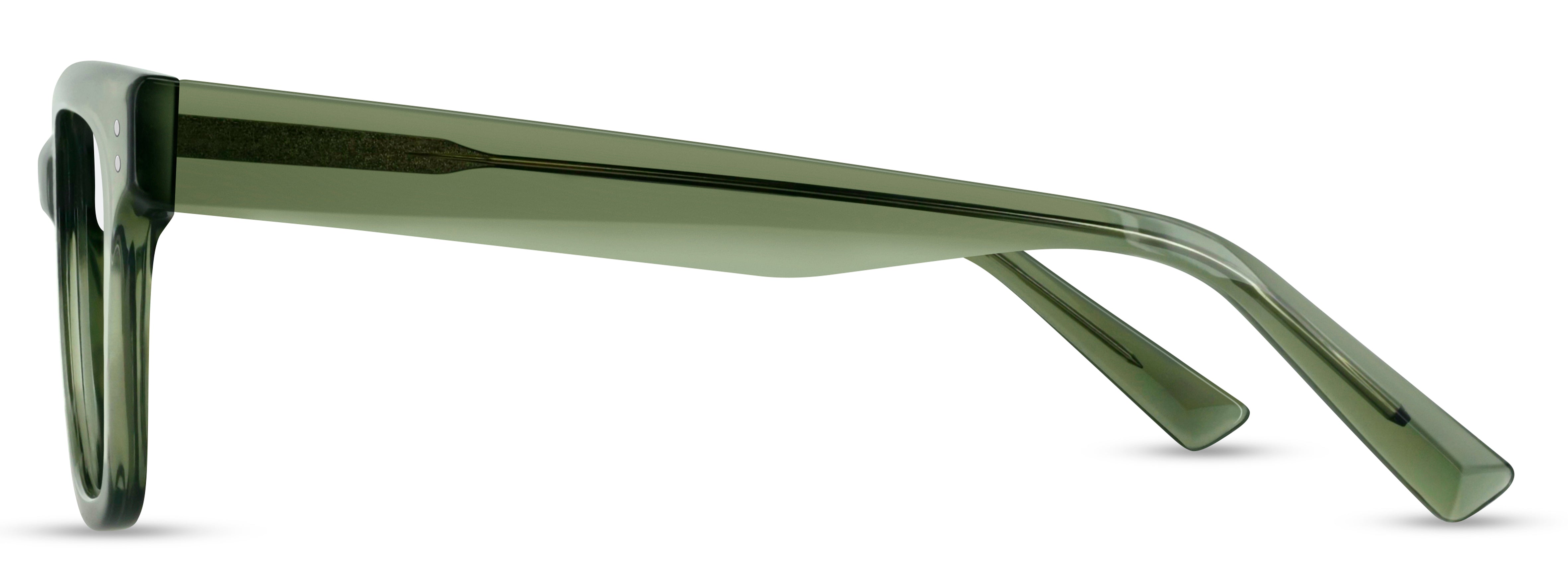 Angled view of Arhlo frame ARH004#color_C2 Polished Olive