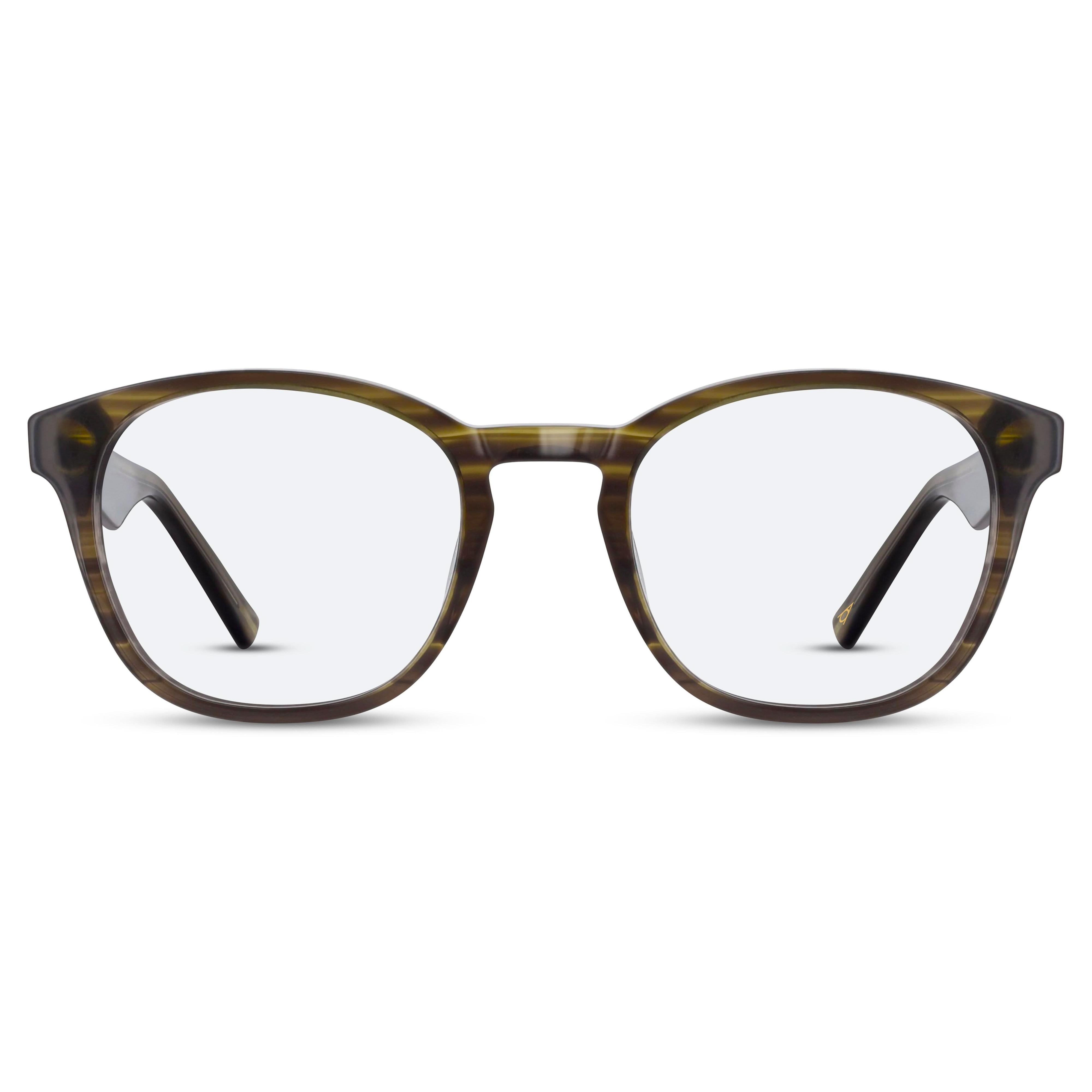 Front view of Arhlo frame ARH006#color_C1 Polished Green