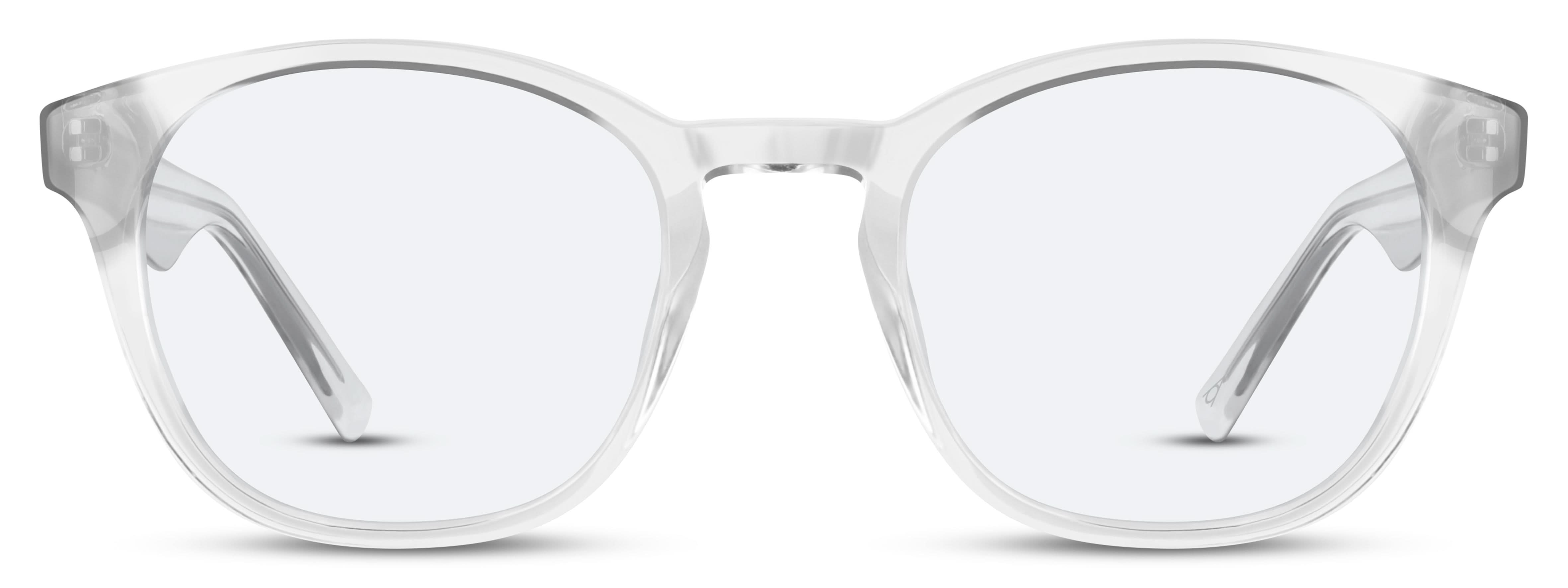 Front view of Arhlo frame ARH006#color_C2 Polished Crystal Clear