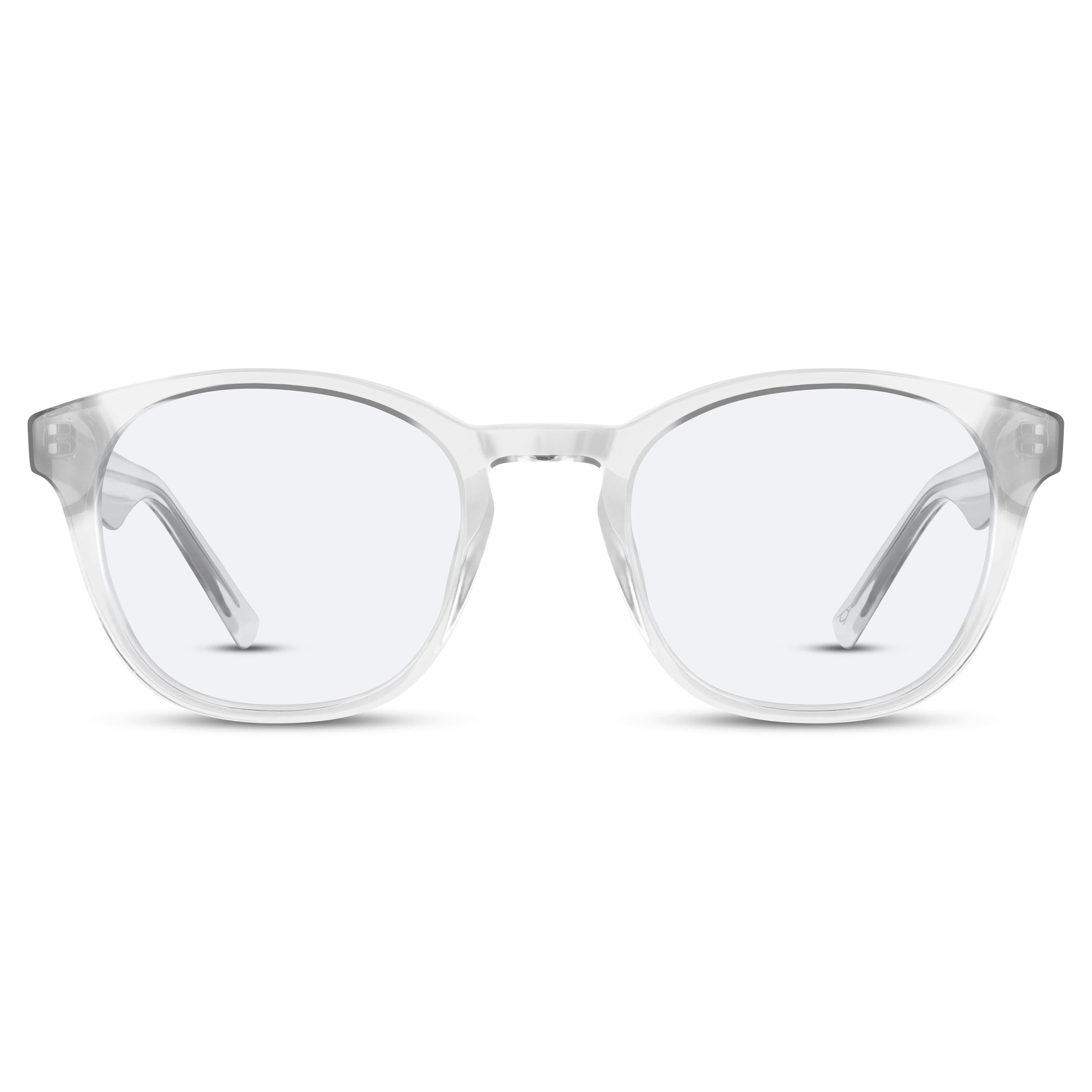Front view of Arhlo frame ARH006#color_C2 Polished Crystal Clear