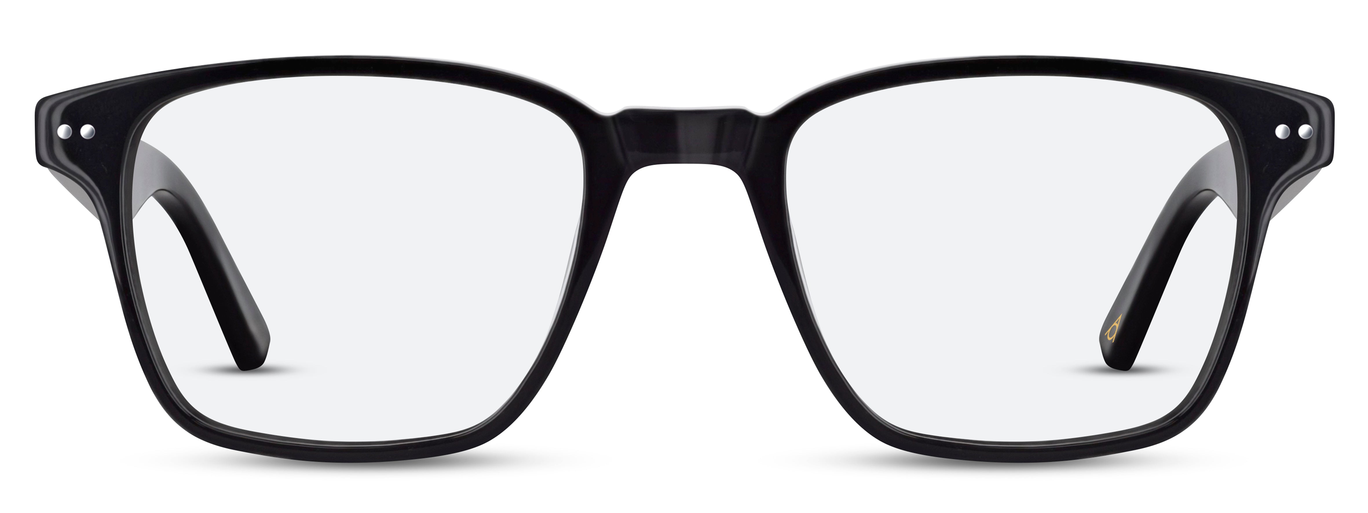 Front view of Arhlo frame ARH008#color_C1 Polished Black