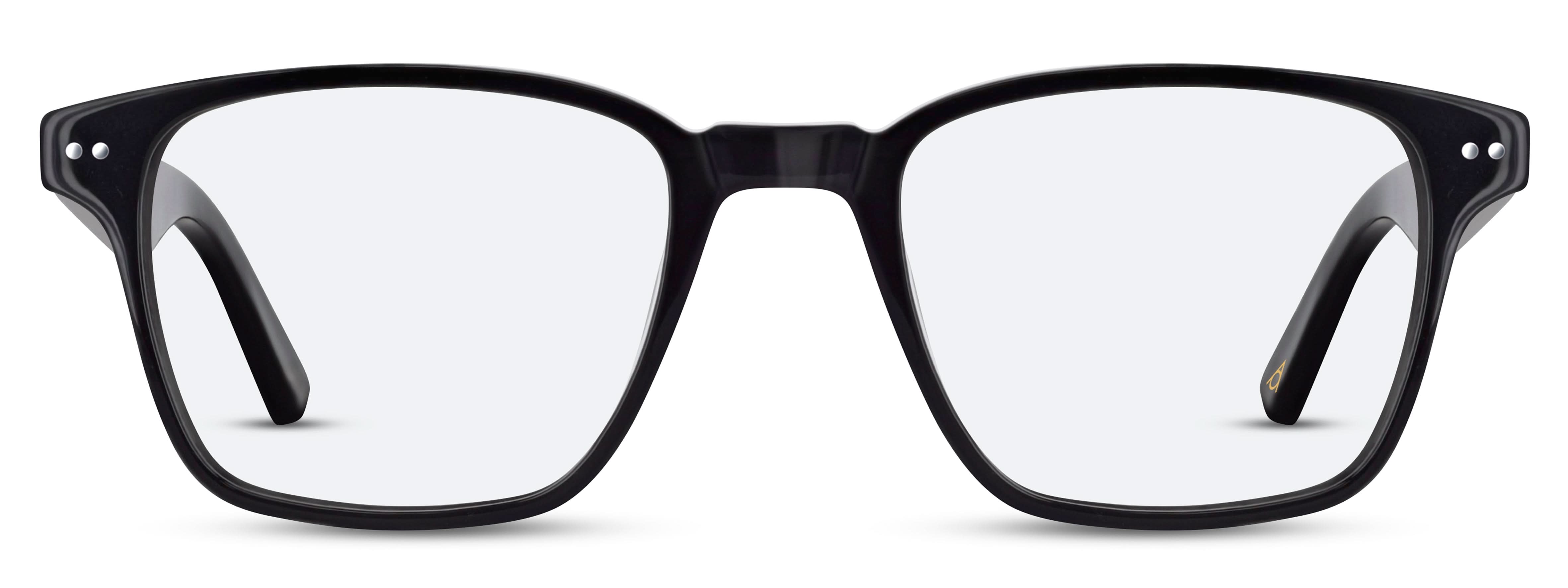 Front view of Arhlo frame ARH008#color_C1 Polished Black