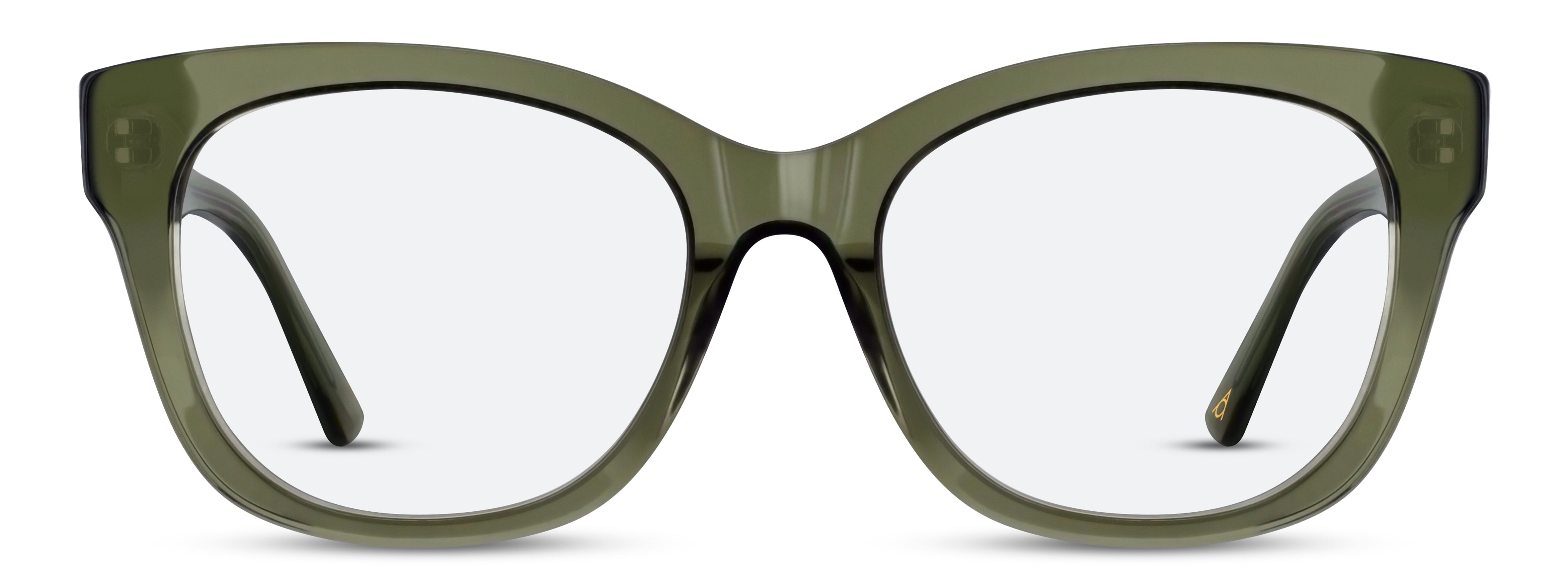 Front view of Arhlo frame ARH011#color_C1 Polished Green Crystal