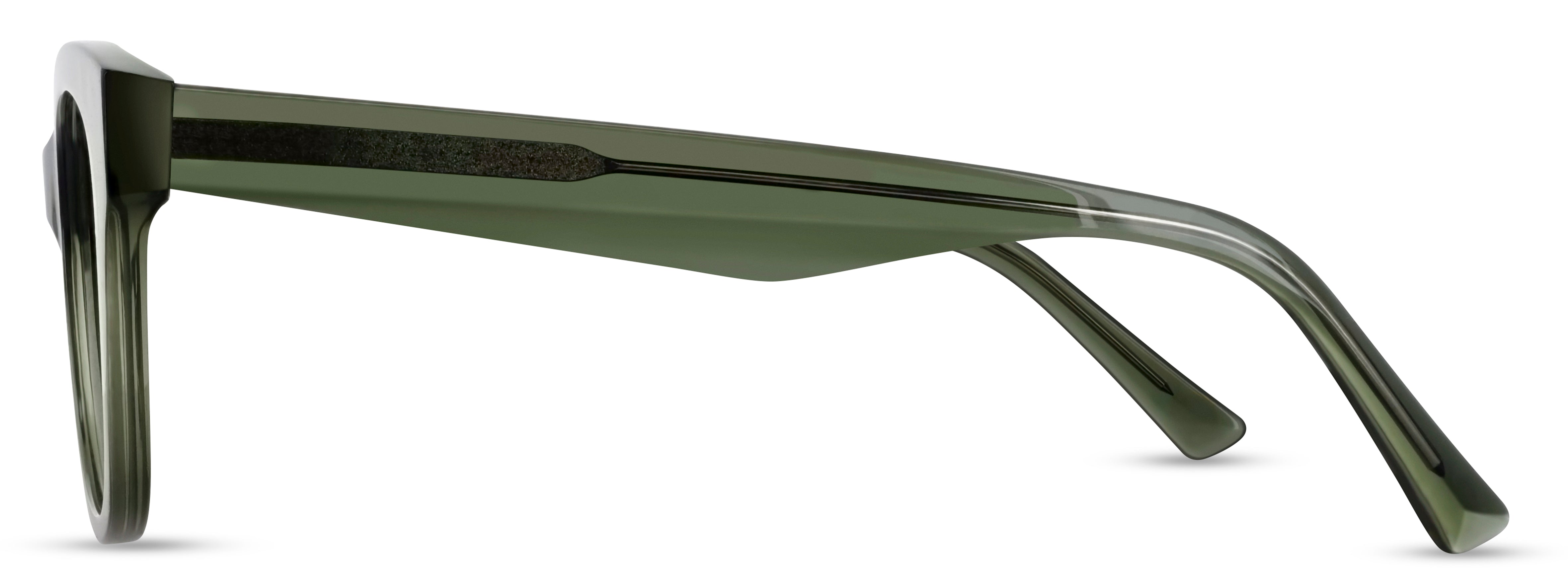 Angled view of Arhlo frame ARH011#color_C1 Polished Green Crystal