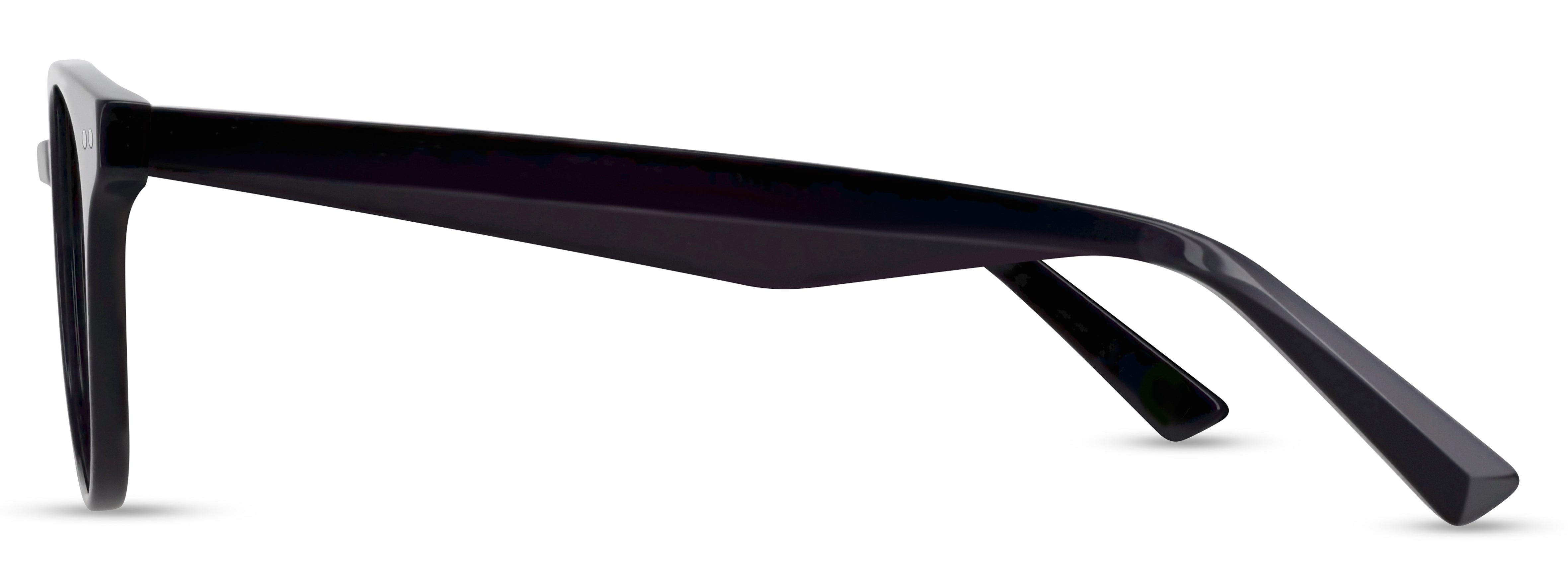 Angled view of Arhlo frame ARH014#color_C1 Polished Black