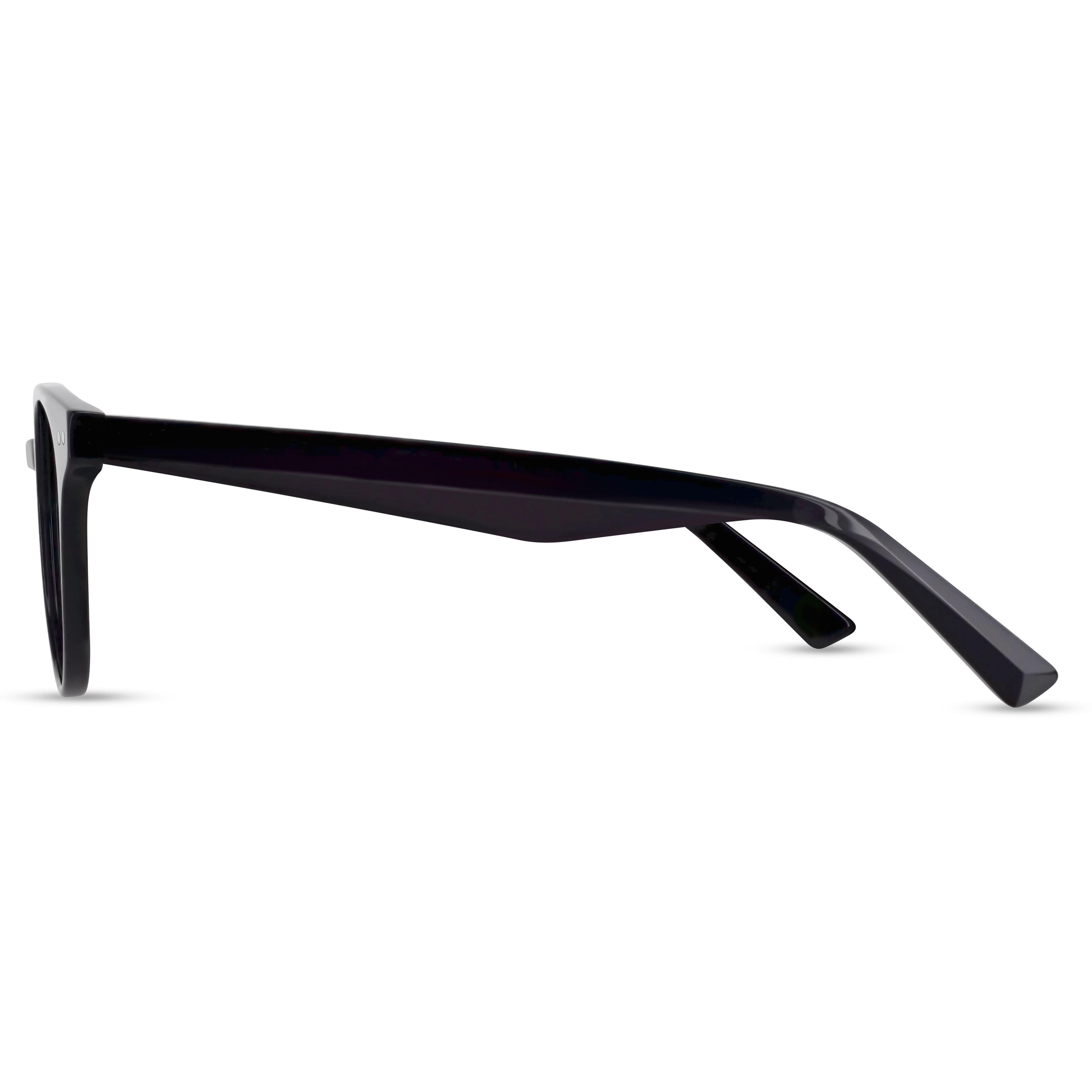 Angled view of Arhlo frame ARH014#color_C1 Polished Black