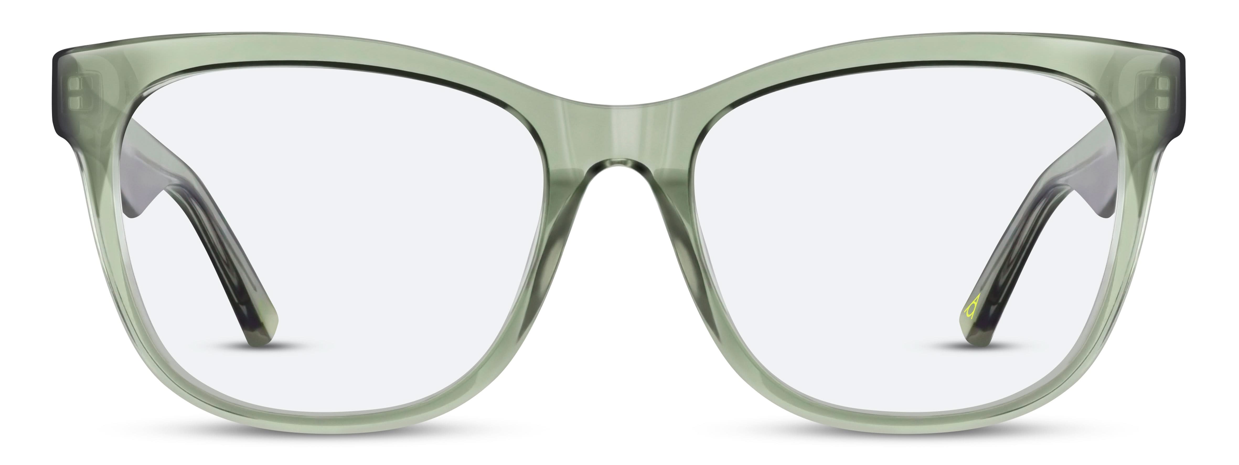 Front view of Arhlo frame ARH017#C1 Polished Green Crystal