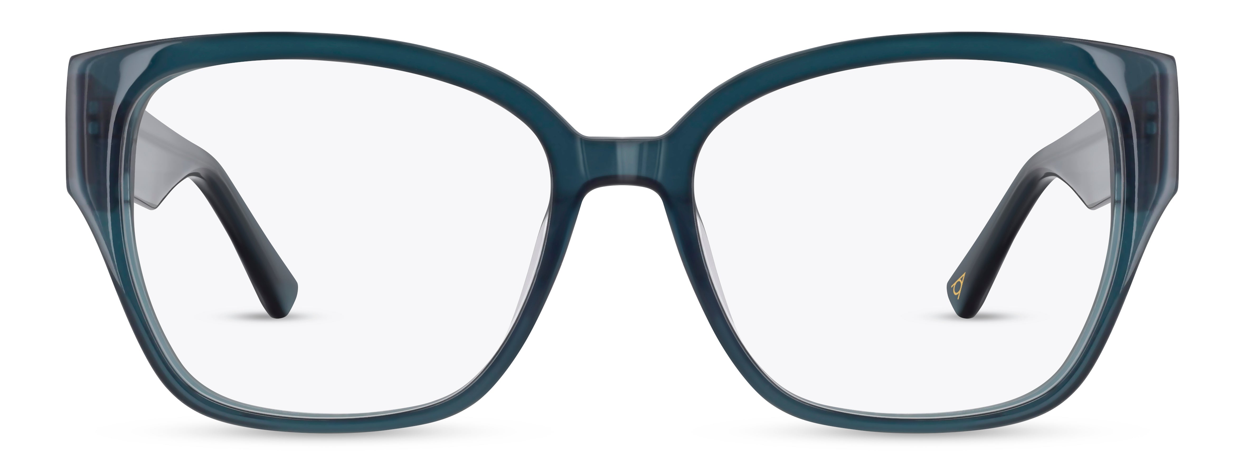 Front view of Arhlo frame ARH021#C1 Polished Teal Crystal