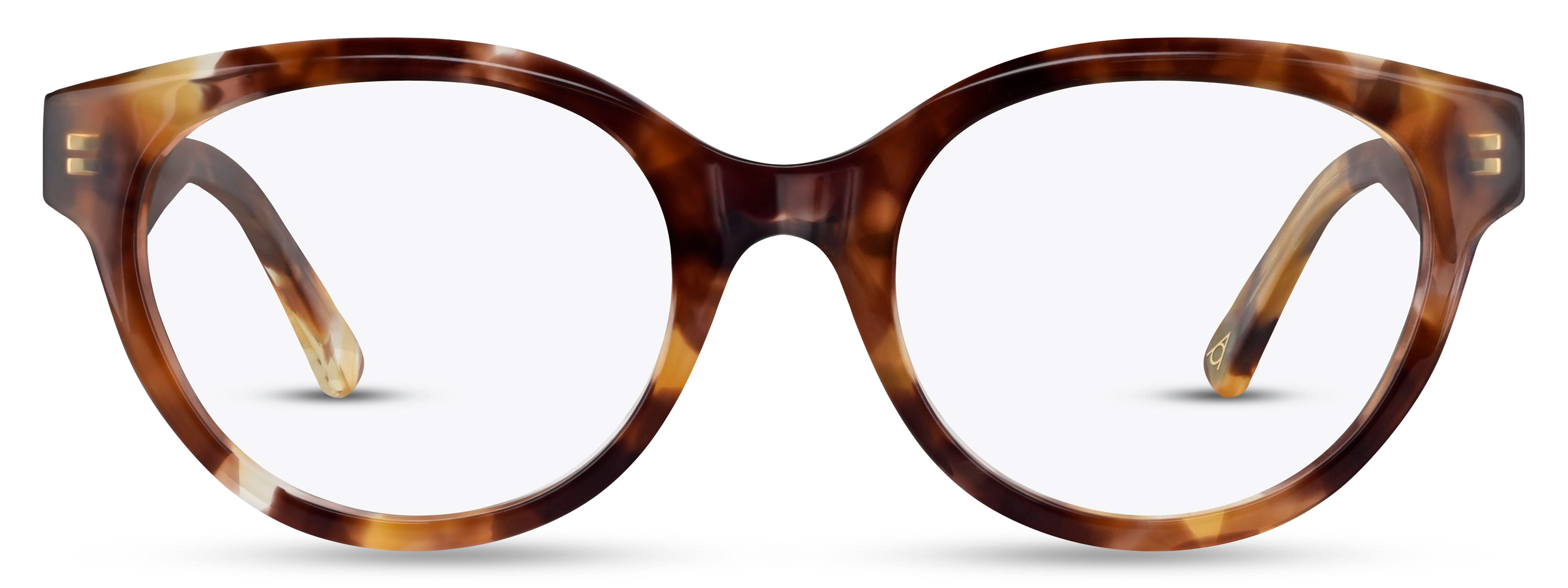 Front view of Arhlo frame ARH026#color_C2 Brown Marble