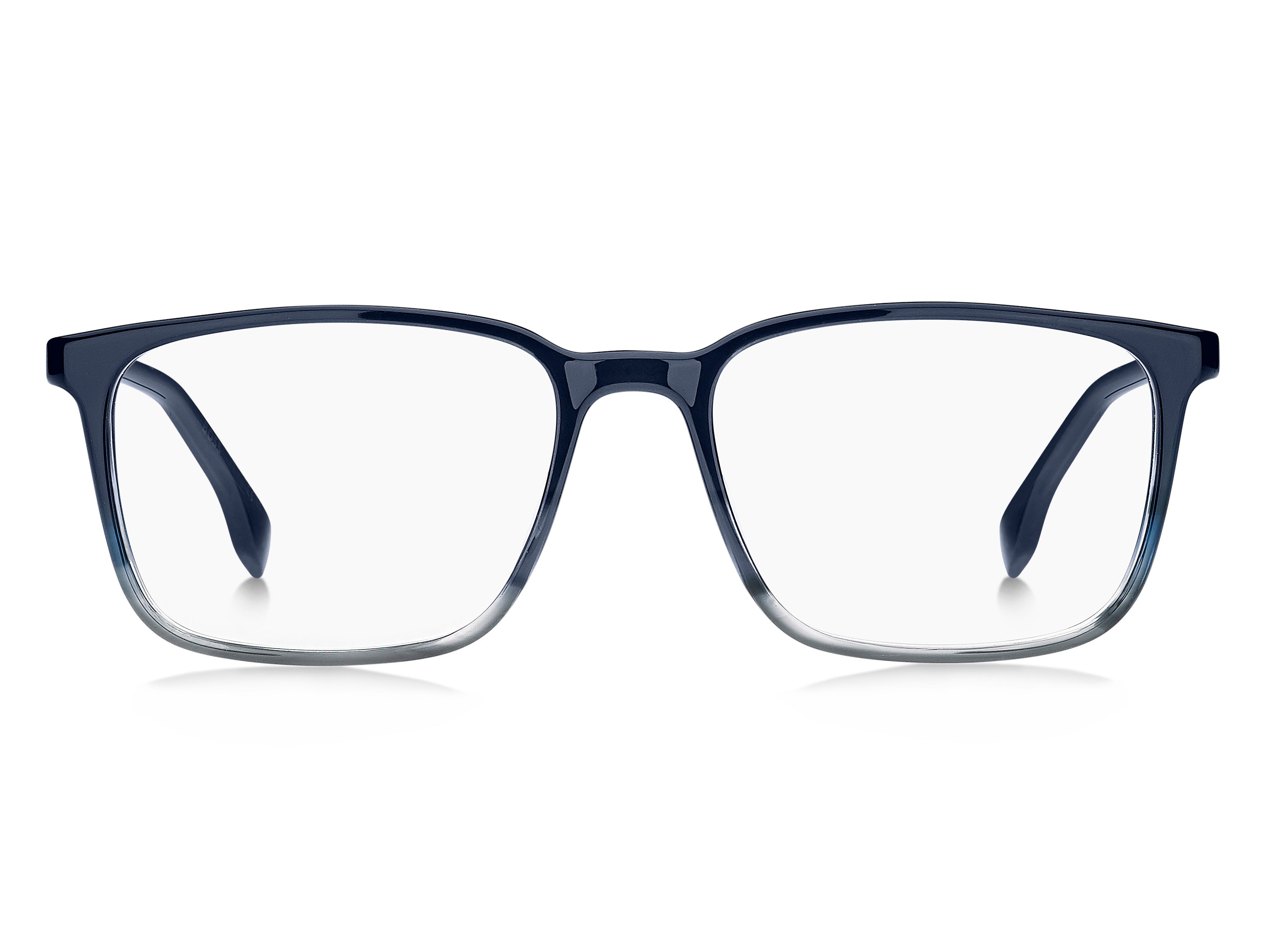 Front view of hugo boss 1436 frame #color_blue horn grey