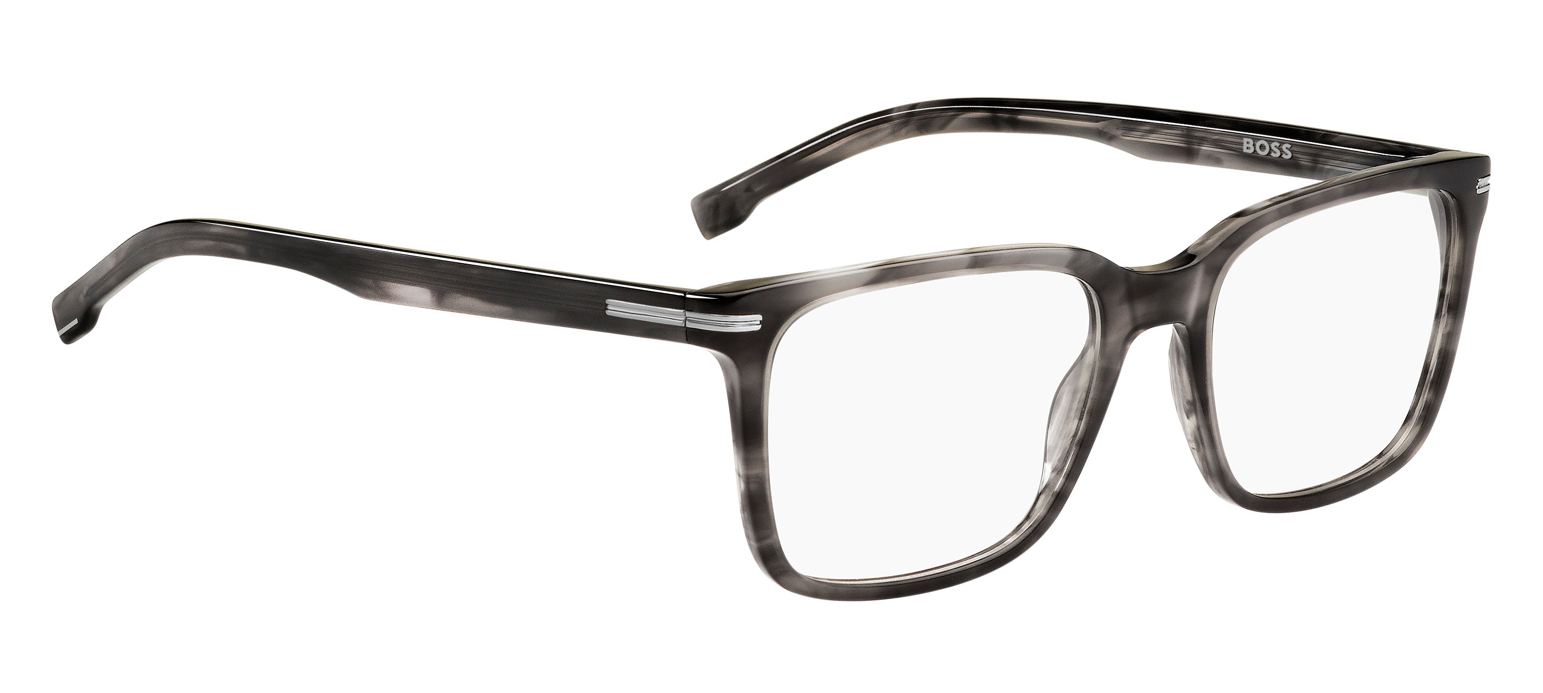 Side view of hugo boss 1602 frame #color_grey horn