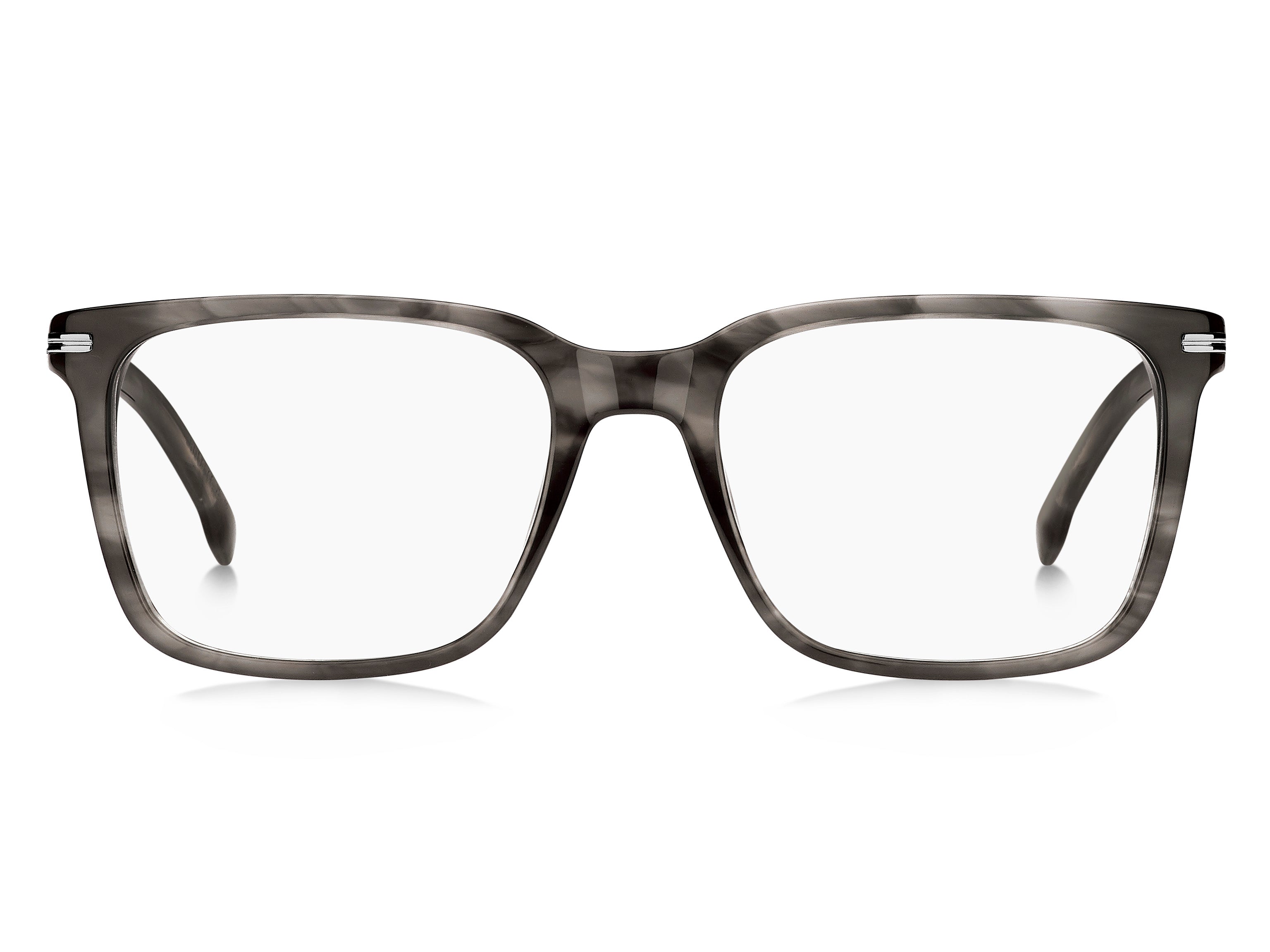 Front view of hugo boss 1602 frame #color_grey horn