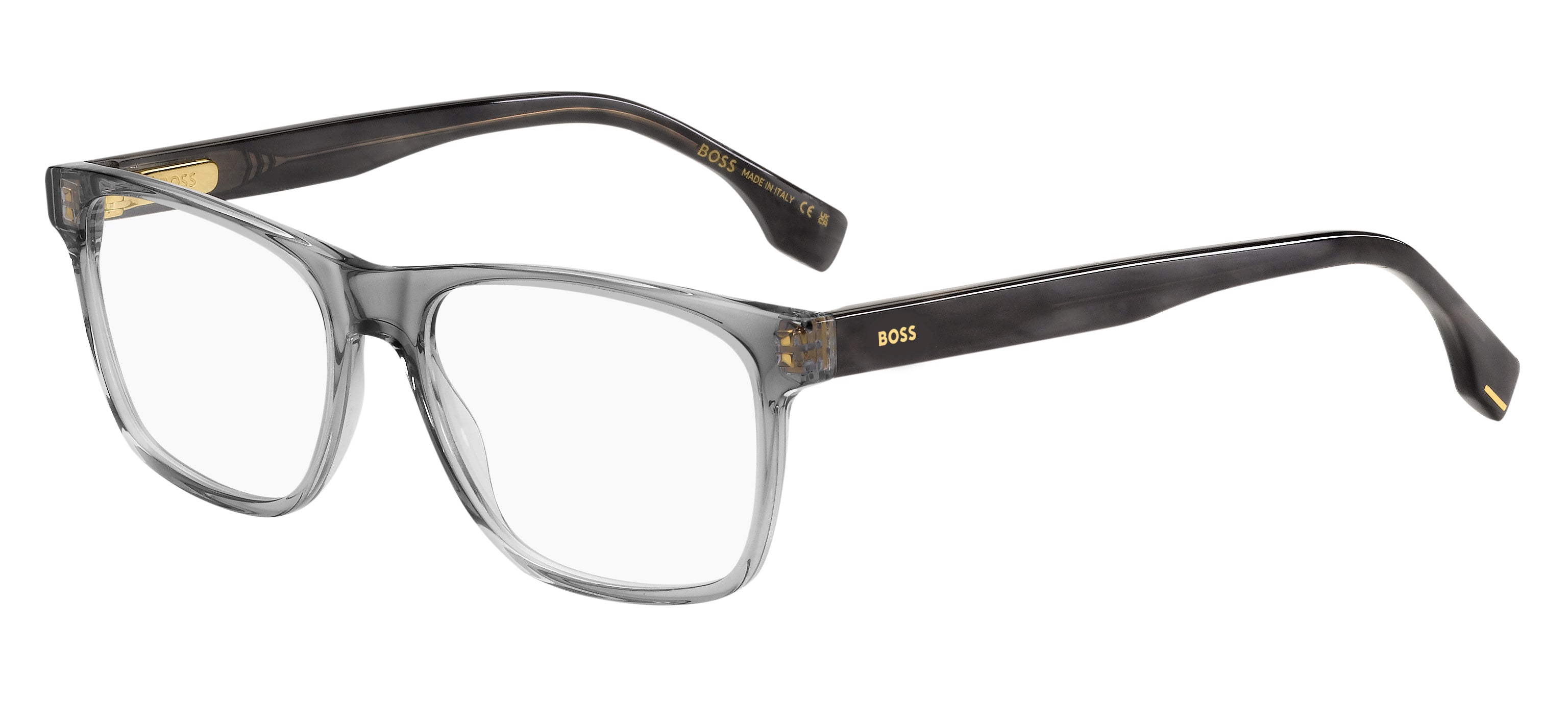 Side view of hugo boss 1646 frame #color_grey horn