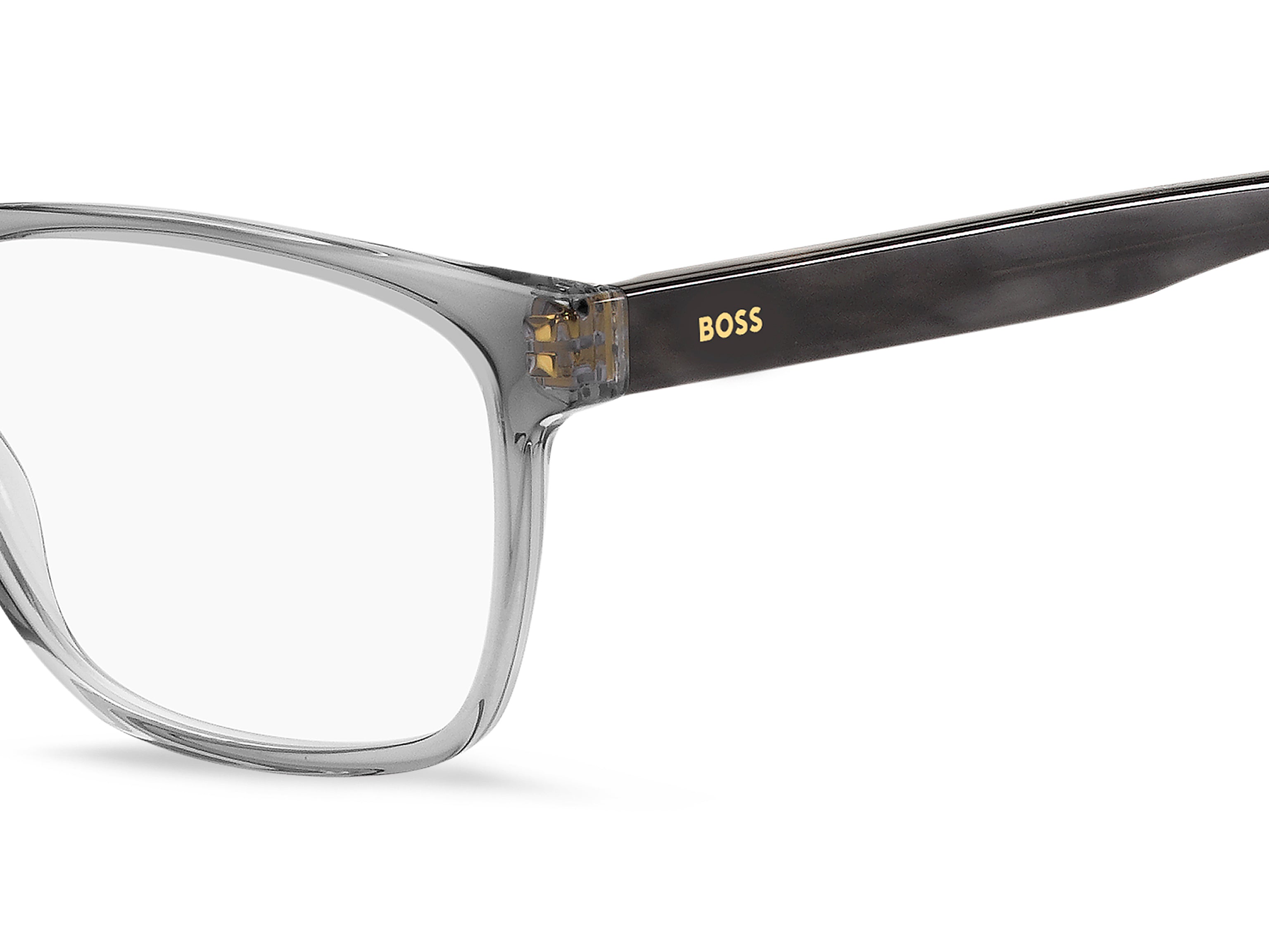 Back view of hugo boss 1646 frame #color_grey horn
