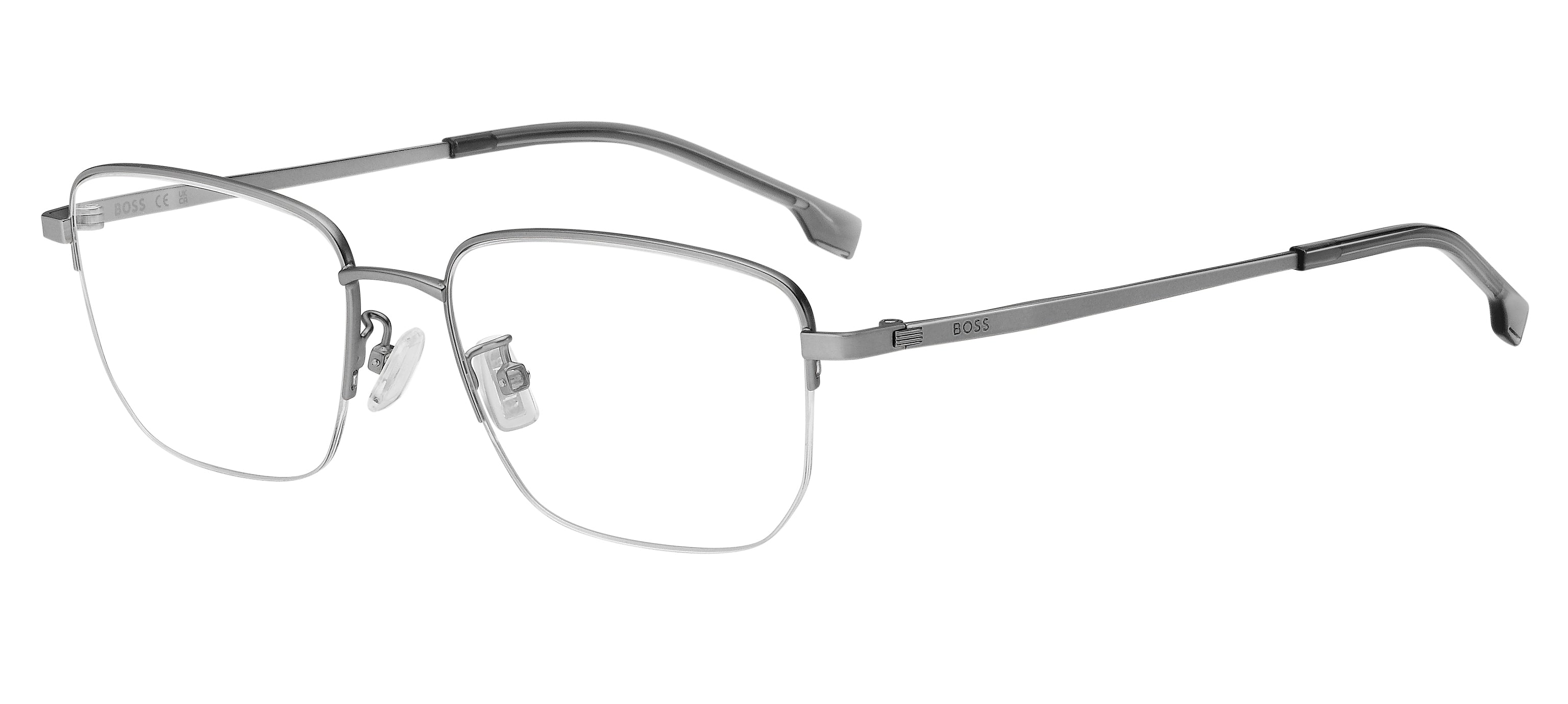 Side view of hugo boss 1646 frame #color_grey horn