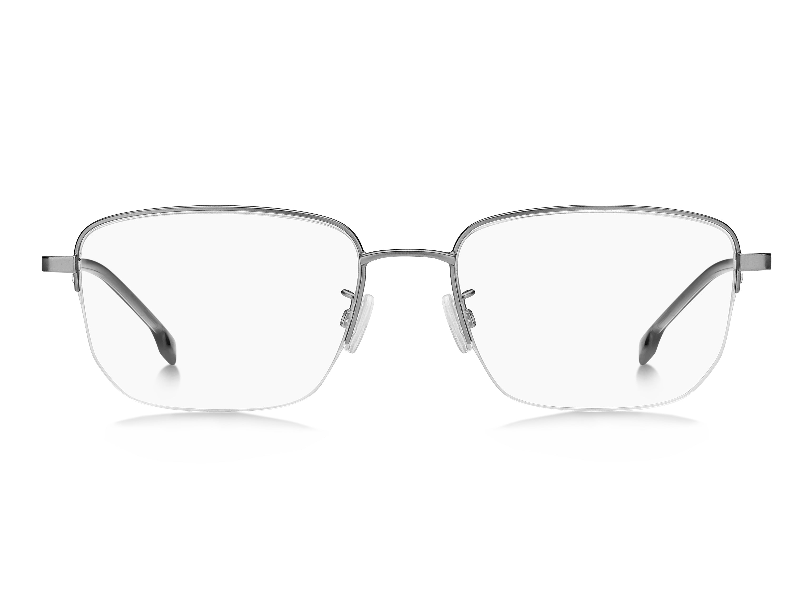 Front view of hugo boss 1646 frame #color_grey horn