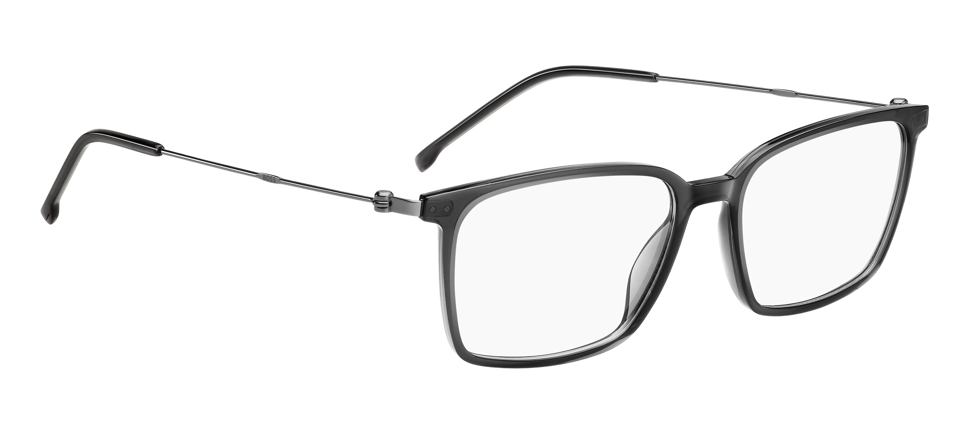 Side view of hugo boss 1704 frame #color_grey ruthenium