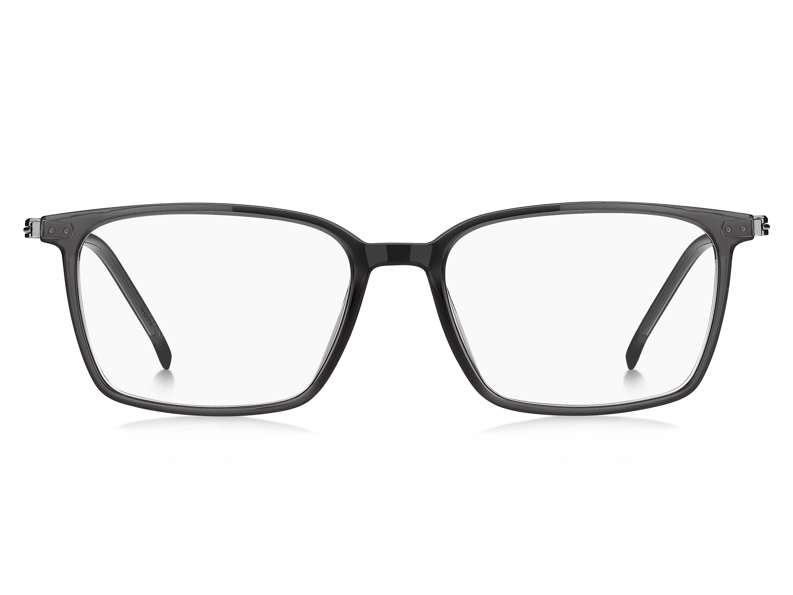 Front view of hugo boss 1704 frame #color_grey ruthenium