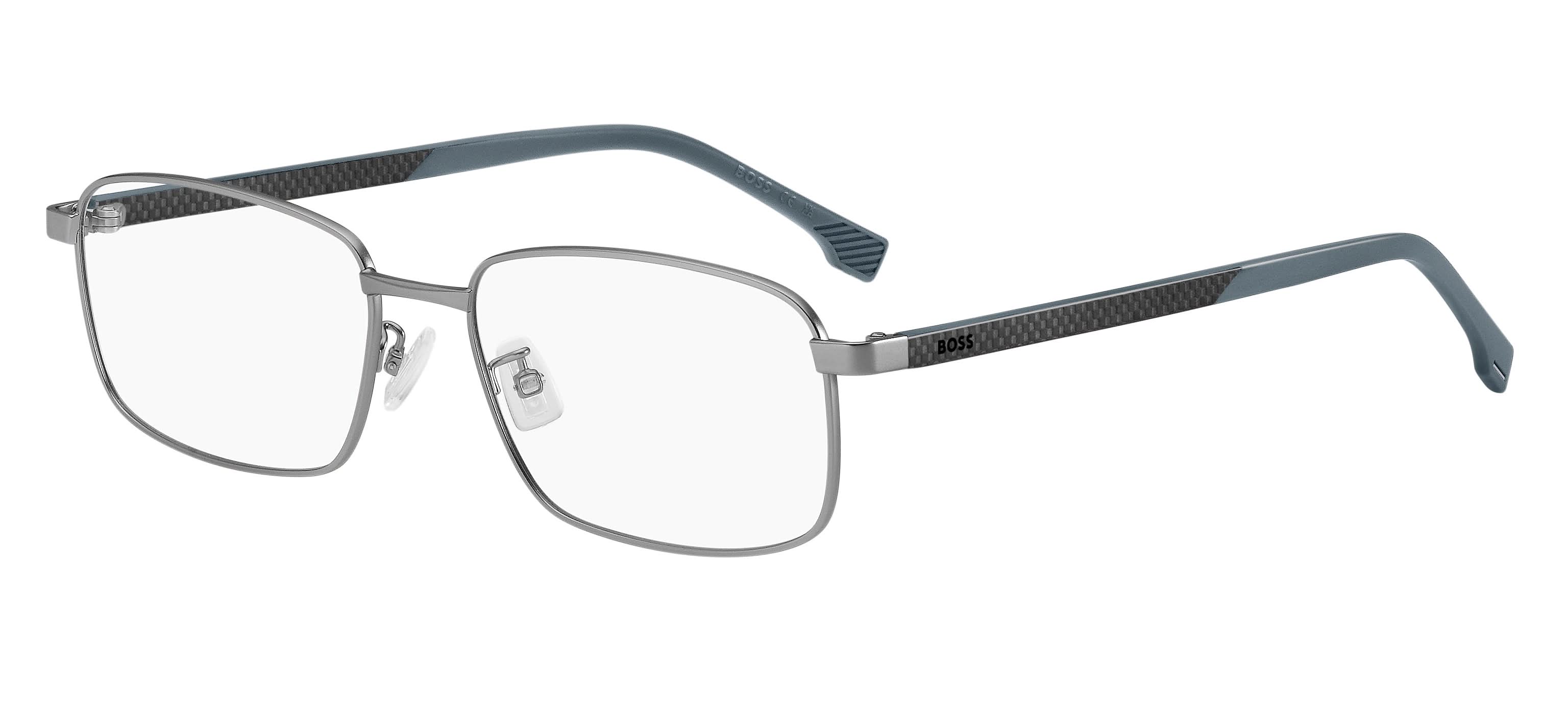 Left view of hugo boss 1715 frame #color_matte ruthenium