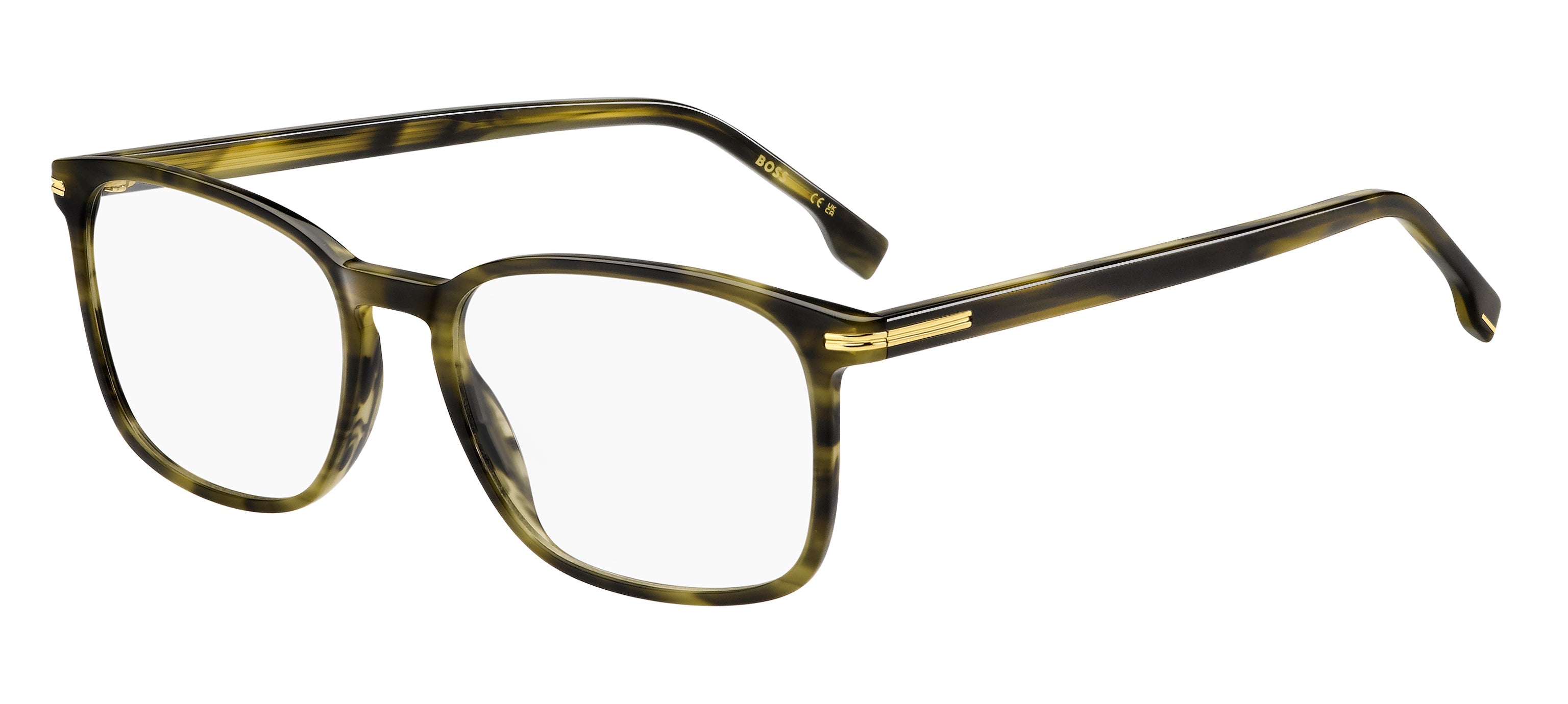Side view of hugo boss 1727 frame #color_khaki horn